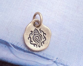 Sterling Silver Charm  , 12mm, 1 piece