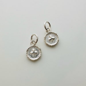 Solid Sterling Silver Playing Card Club Charms / 7x7mm /  2Pcs