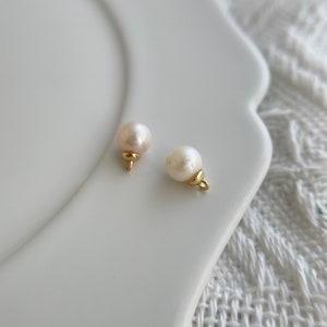 2pc - 14k gold filled - pearl charm (6*8mm)