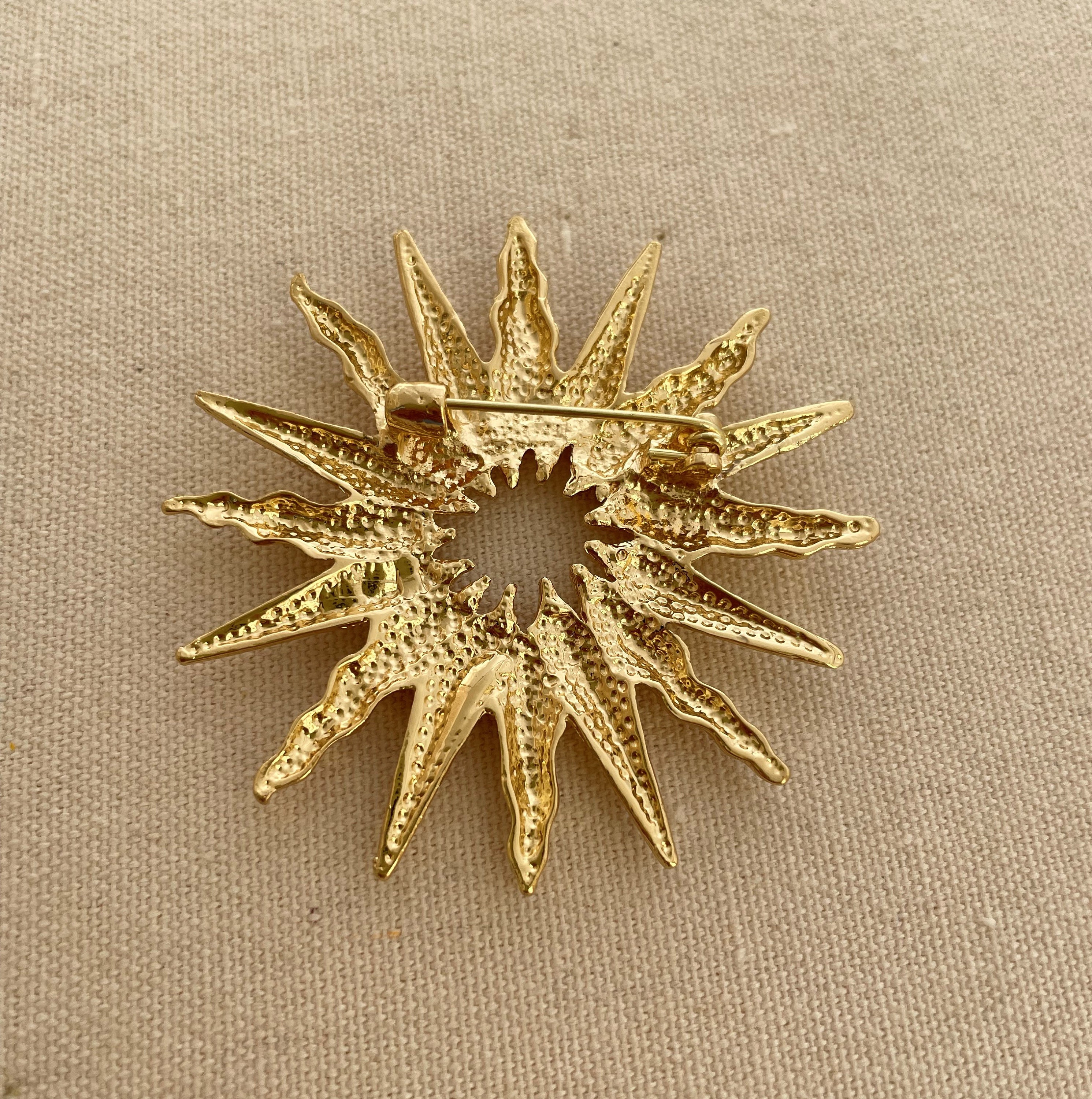 Dropship Dainty Sun And Stars Brooch Pin For Women Girls Delicate