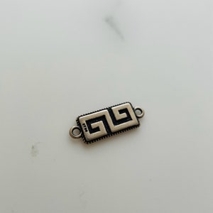1Pcs Solid Sterling Silver Rectangle Link Connector / 15x6mm