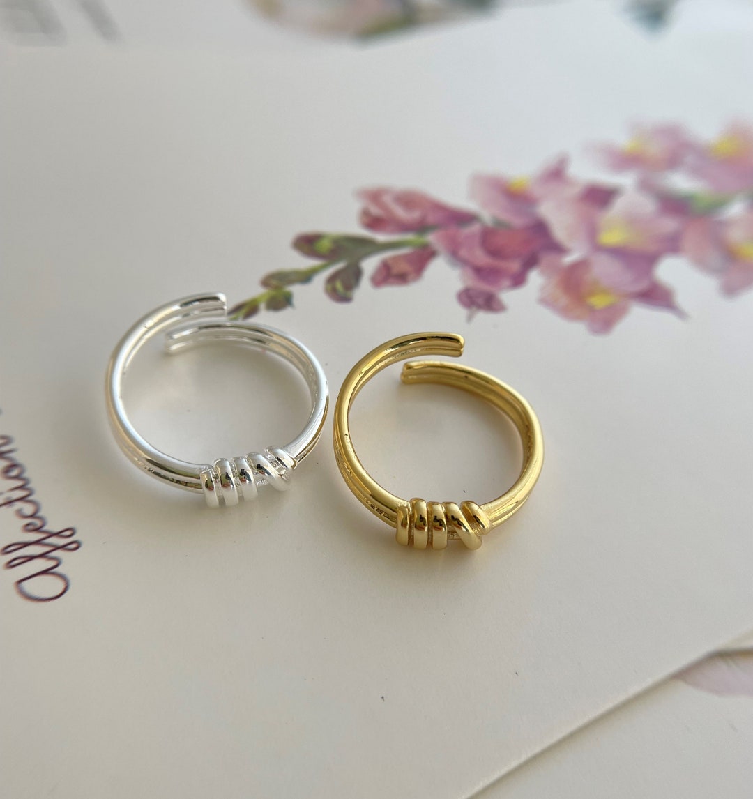 Wire Rope Ringe Wire Rope Ring - Gifts for Women Girls - Adjustable - Etsy