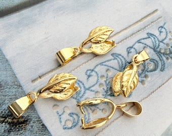 4 stycken, guldfyllda nypfästen, 6 mm