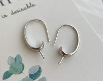 1 pair hook earring setting / earrings findings / 27mm