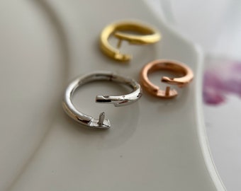 10 pcs, Solid Sterling Silver Lock In Jump Ring Link Ring / 6mm / 8mm / 10mm / 12mm / 14mm