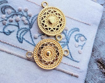 2 Pcs , Gold Filled Connectors (18x12mm)