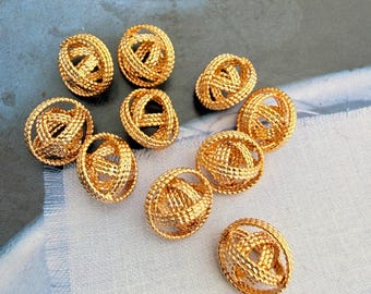 10 pc, gold filled ball beads, 8x10mm