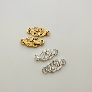 2 or 10, Solid Sterling Silver Infinity Links / 13x5mm