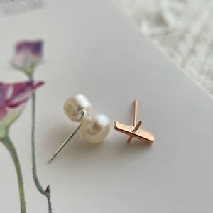 1 Pair Solid Sterling Silver Bar Post Earrings With Pin Setting / Ear Wires / Earring Supplies / 9x2.5mm / for 5mm to 7mm beads