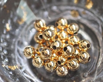 50 of 9k gold filled round ball beads 2mm/4mm/6mm spacer bead