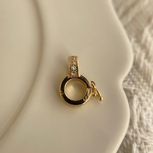 1 of 14k over sterling silver Hinged Bail , Enhancers , locked bail  (16x9mm) / inner 5mm