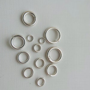Sterling Silver Thick Open / Closed Jump Rings,4mm,5mm,6mm,7mm,8mm,10mm