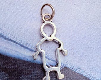 Sterling Silver Charm  , 22mm, 1 piece