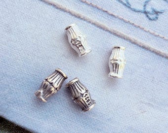 Tiny, 5mm, Sterling Silver Beads , 2 pieces
