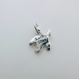 Massiver Sterling Silber Seestern Charm / 11 x 11 mm / 1 Stk