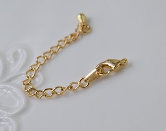5 of 14k gf lobster clasps with extension chain 6cm