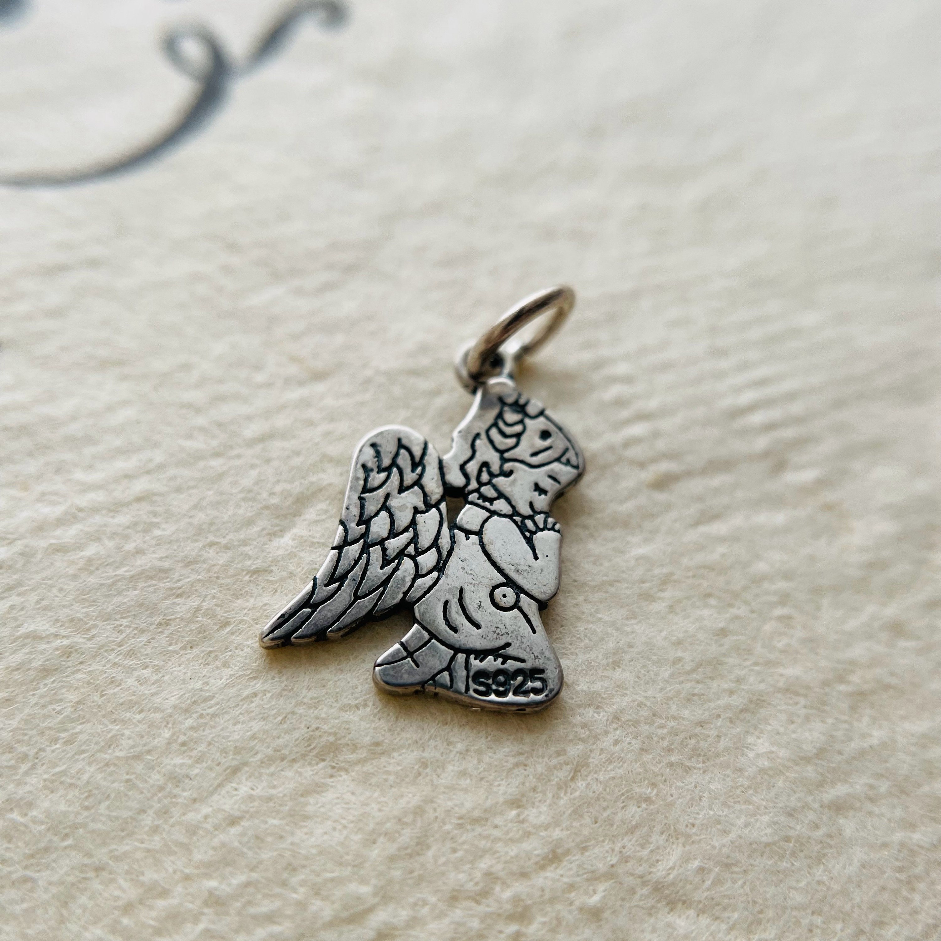 1pcs Solid Sterling Silver Praying Angel Charm / 15x13mm - Etsy 1pcs Solid Sterling Silver Praying Angel Charm / 15x13mm - Etsy