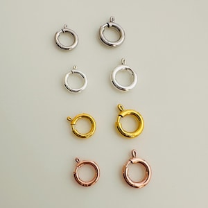 10 Sterling Silver Spring Jump Ring, 5mm/6mm