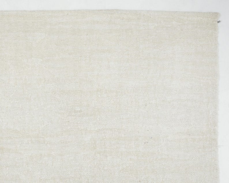 White Kilim Rug 8x11, Turkish Vintage Kilim Rug 8x11, Handmade Rug