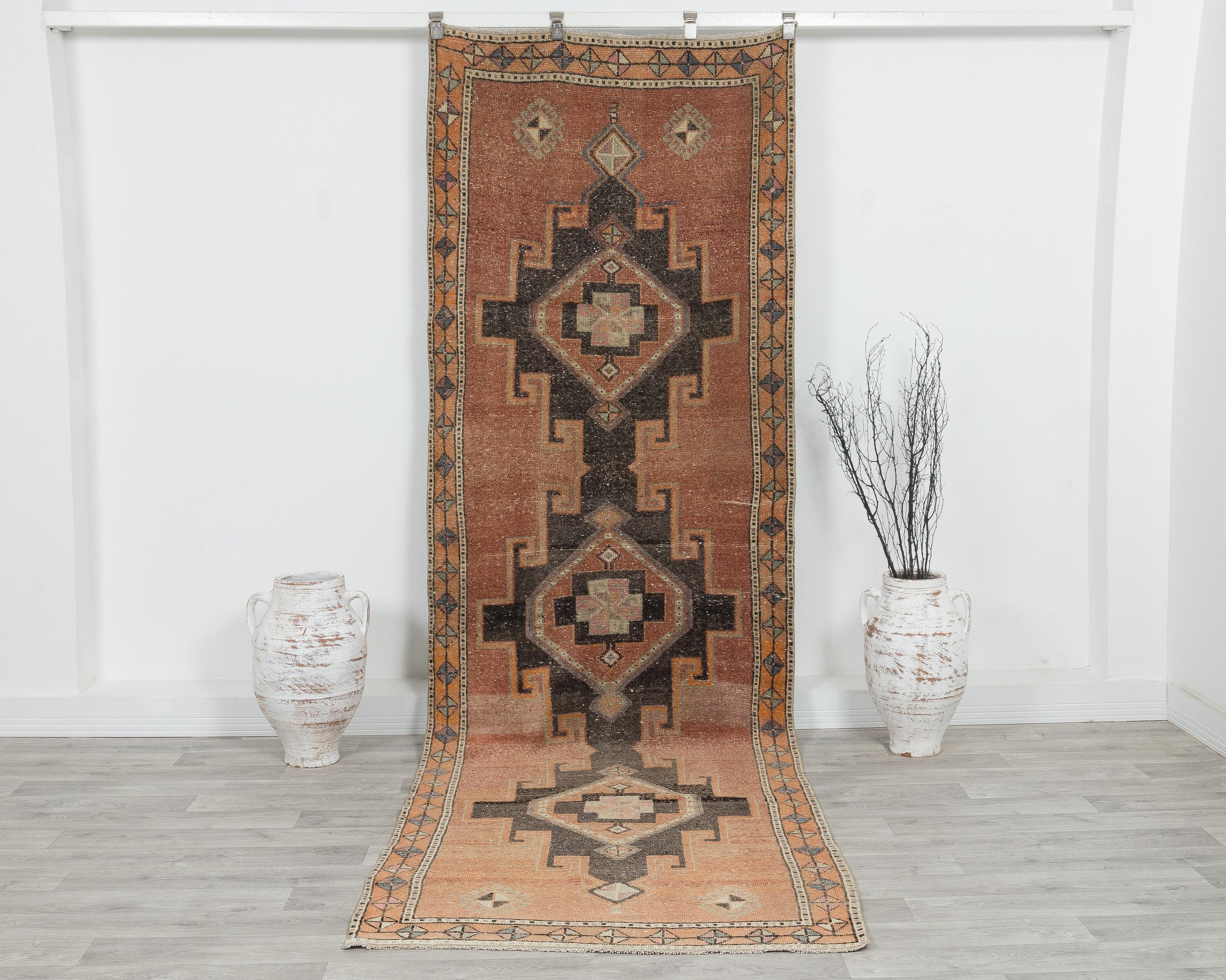 Vintage Turkish Oushak Rug Runner 4x11: Hallway Stair Rug - Etsy