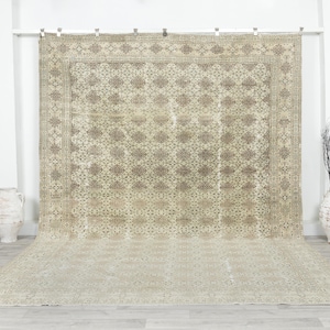 Vintage Turkish Oushak Rug 9x12, Large Area Handmade Rug 9x12, Large Persian Rug 9x12, One of a kind rug, Vintage Persian Rug, 14598