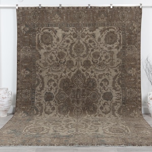 8x11 Orient Oushak Rug  Vintage Turkish Rug  Large Persian rug 8x11 Oversize Rug Area Rug 8x11  Handmade rug