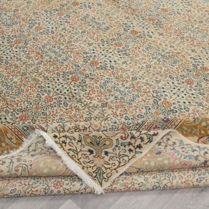 Vintage Turkish Oushak Rug 8x11: Handmade Anatolian Carpet Rug image 7