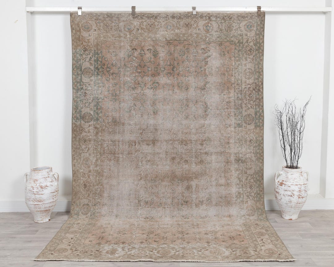 Turkish Oushak Vintage Area Rug 7x10 - Etsy