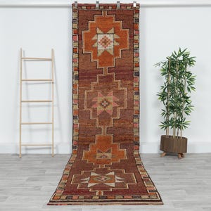 Oriental Runner rug 3x12 ,Turkish runner, Vintage runner One of a kind, Carpet runner, Rustic decor, Hallway rug, Oushak Runner Rug, 7774