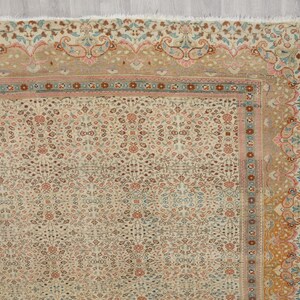 Vintage Turkish Oushak Rug 8x11: Handmade Anatolian Persian Carpet Rug