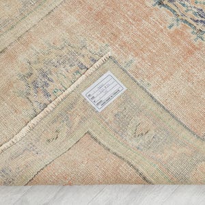 Handmade Turkish Oushak Runner Rug 3x11 , Vintage Scandinavian Carpet
