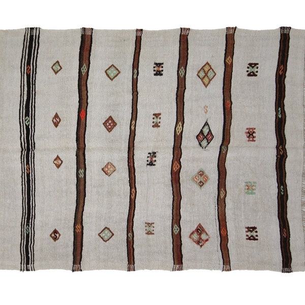 Black and White Kilim Rug Etsy