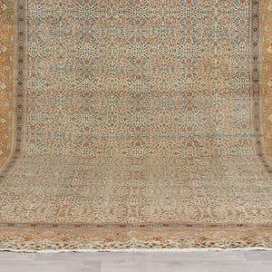 Vintage Turkish Oushak Rug 8x11: Handmade Anatolian Carpet Rug image 2