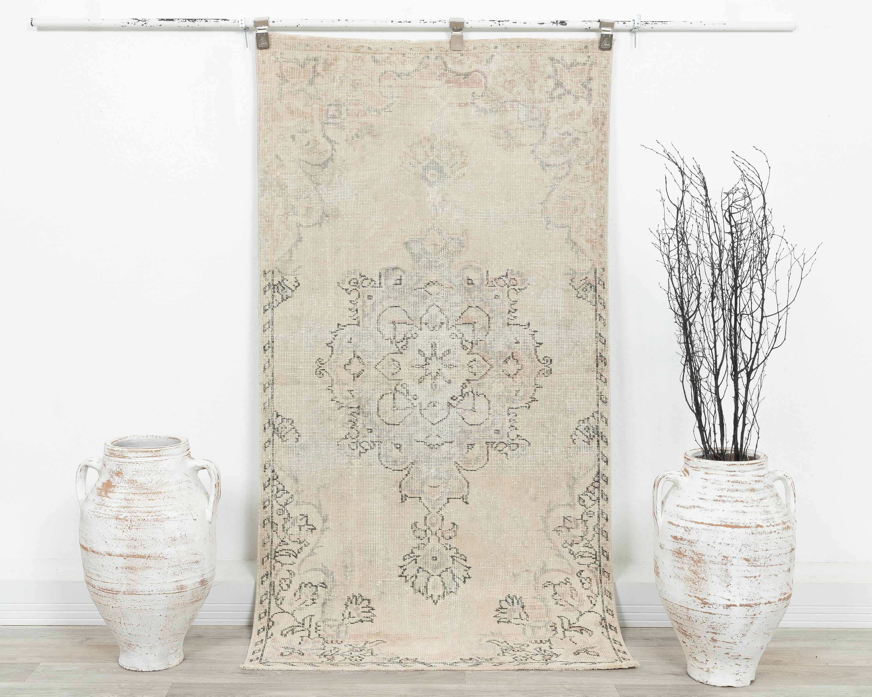 Small Beige Vintage Turkish Oushak Handmade Carpet Rug 3x6 - Etsy