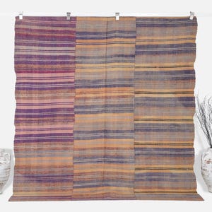 Rainbow Vintage Turkish Area Handmade Kilim Rug 5x7