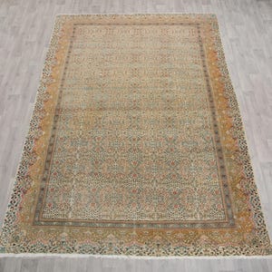 Vintage Turkish Oushak Rug 8x11: Handmade Anatolian Carpet Rug image 10