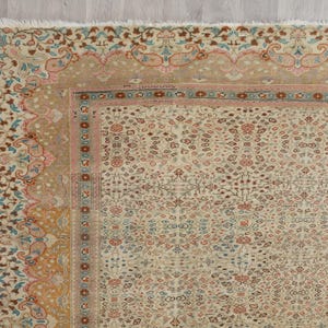 Vintage Turkish Oushak Rug 8x11: Handmade Anatolian Carpet Rug image 6
