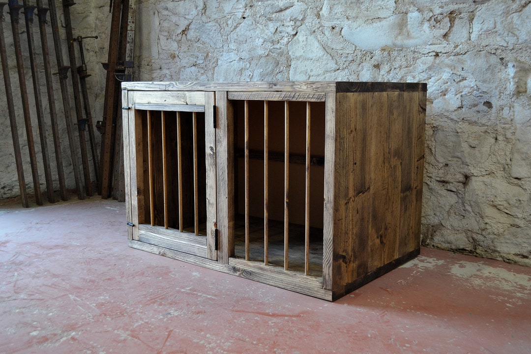 Dog Crate, Solid Reclaimed Wood, Bespoke Handmade Furniture Made to