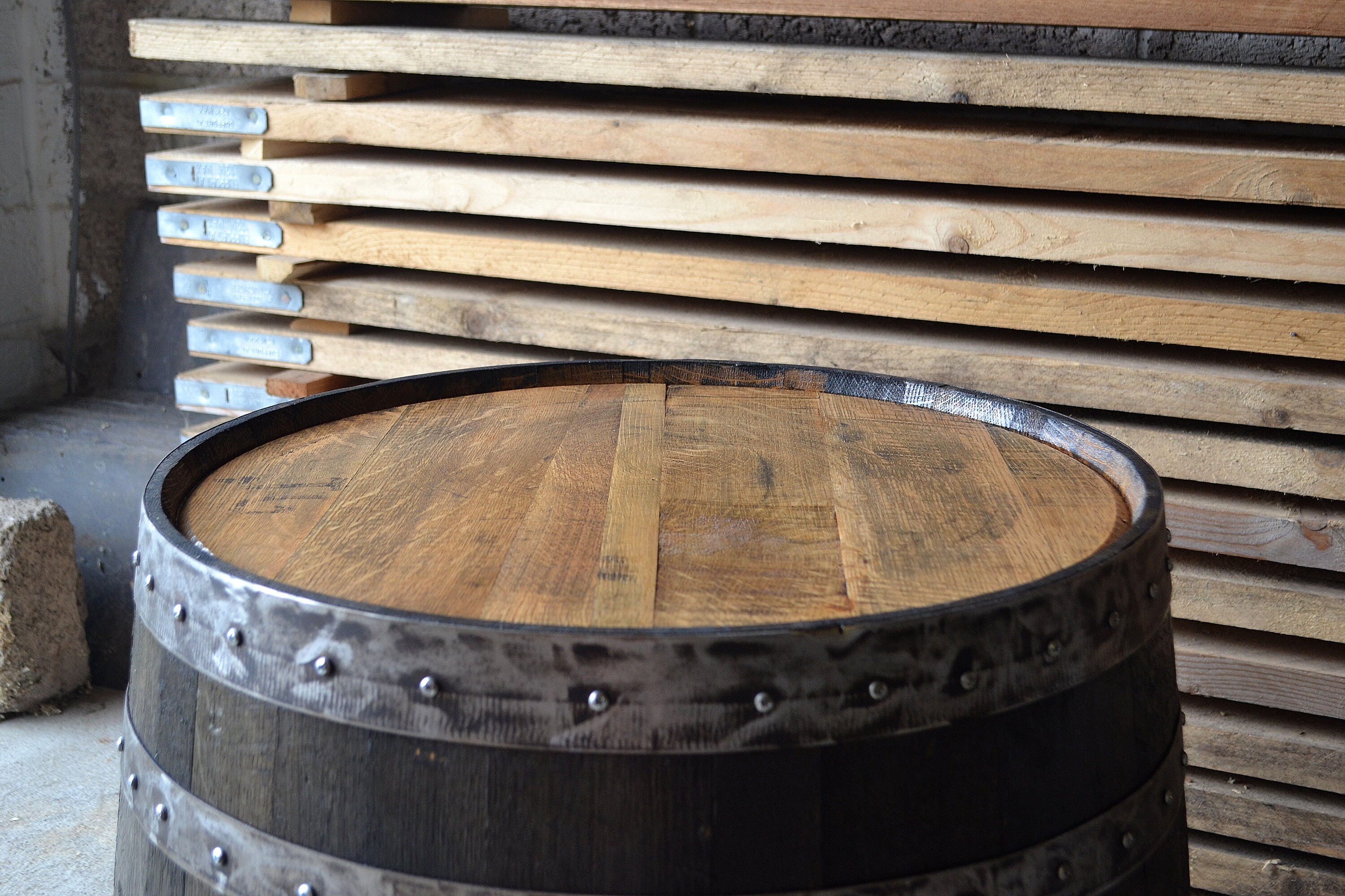 Whisky Barrel Coffee Table Indoor or Outdoor Use Reclaimed Etsy UK