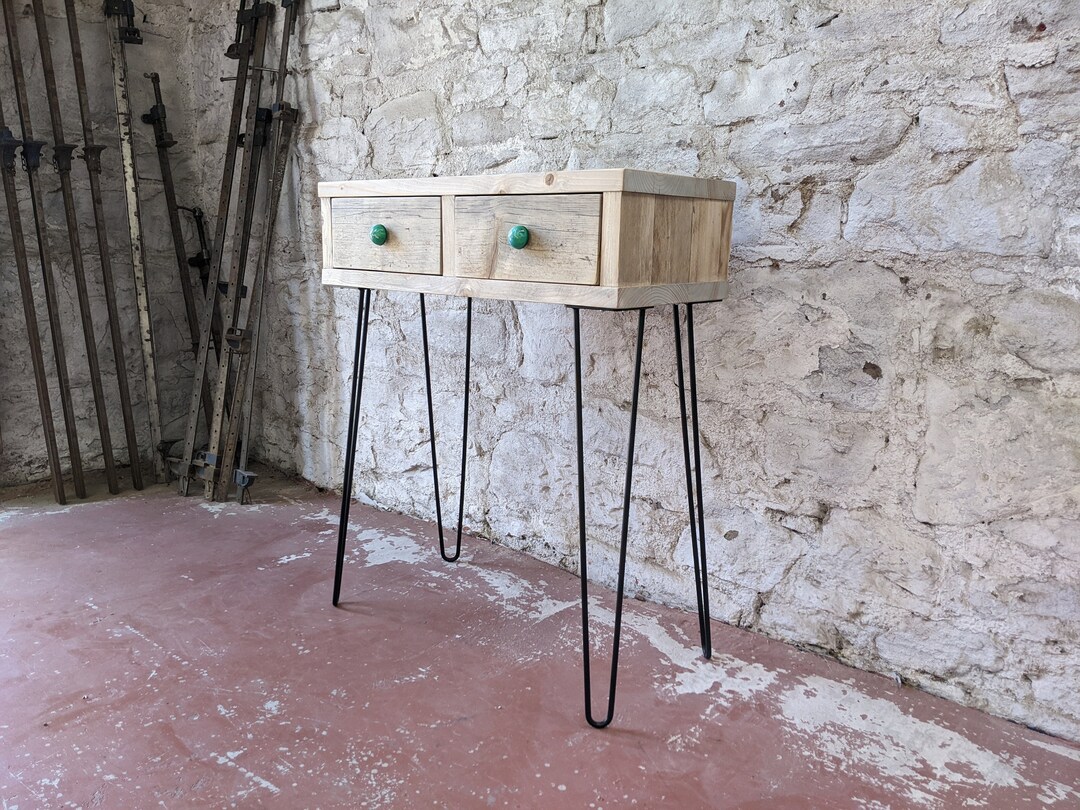 Dressing Table With Drawers, Hairpin Legs, Bespoke Handmade Furniture