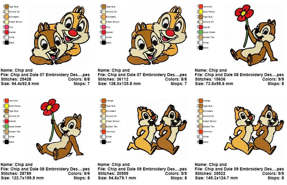 4Chip und CHAP 03 Stickmotive Etsy