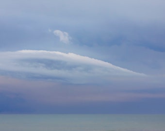 Stormy Sea Wall Art, Ocean Photography, Nautical Print, Mediterranean Coast Art - Sea, clouds and sky in Oliva, Valencia SPAIN