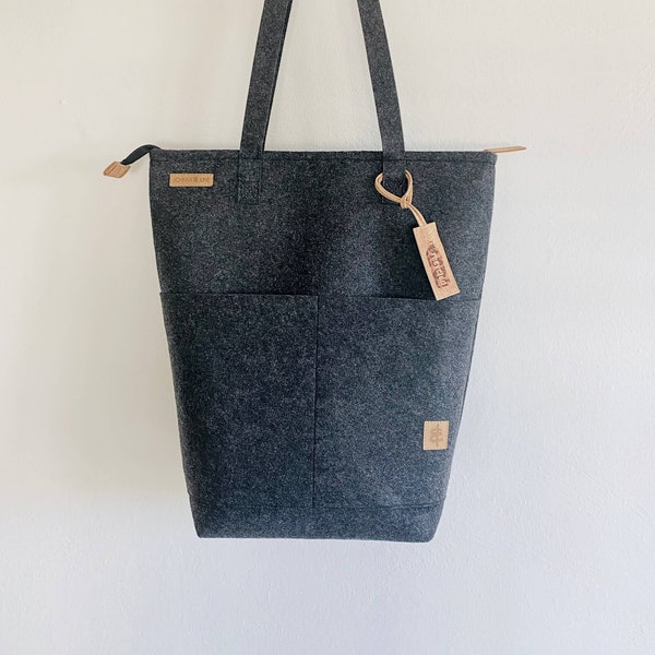 Bolso shopper rPET hecho con botellas PET recicladas, tote bag, bolso, bolso, bandolera, accesorios de viaje, vegano, respetuoso con el medio ambiente, bolso reciclado