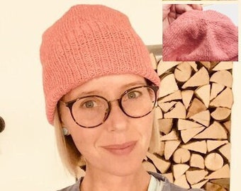 Knitting instructions hat with 5-panel decrease, instructions *with VIDEOS, digital download in PDF format GER, Italian stitch cast-on explained,