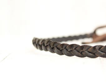 Headband Hairband leather - brown
