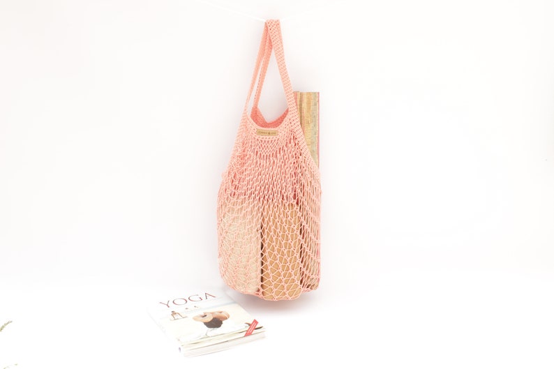 Shopping net net bag instructions with VIDEOS knitting bag knitting project bag knitting bag shopping bag image 5