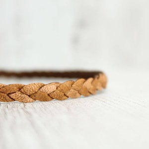 Headband Hairband leather - cognac