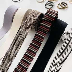 Webbing, bag strap, 38-40 mm, cotton, bag handle, strap, band, bag strap band, sold by the meter, patterned band, wide, boho ethno style,
