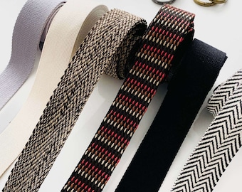 Webbing, bag strap, 38-40 mm, cotton, bag handle, strap, band, bag strap band, sold by the meter, patterned band, wide, boho ethno style,