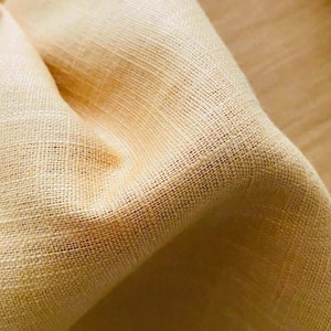 Linen, breathable, linen fabric, decorative material, water-repellent, 250 g, natural, mustard yellow, gray, stonewashed, diy, sewing, material, fabrics, image 4